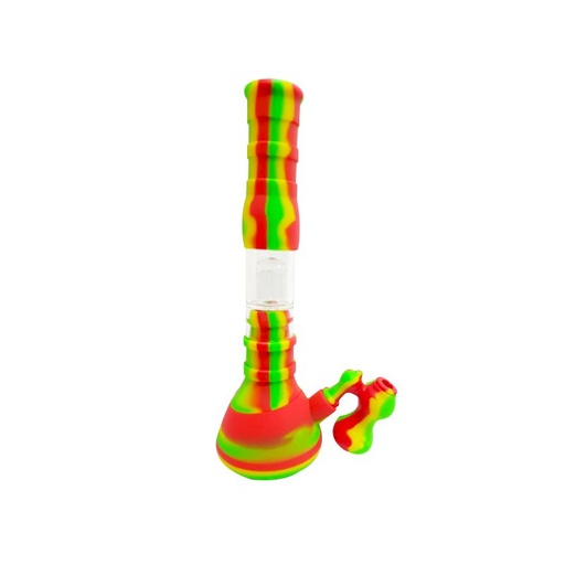 [5030] BONG SILICONA BIG WATER PIPE Rojo