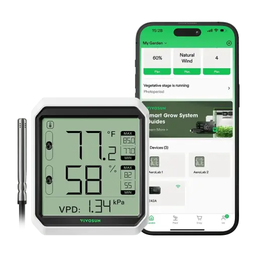 TERMOHIGROMETRO BLUETOOTH AEROLAB VIVOSUN